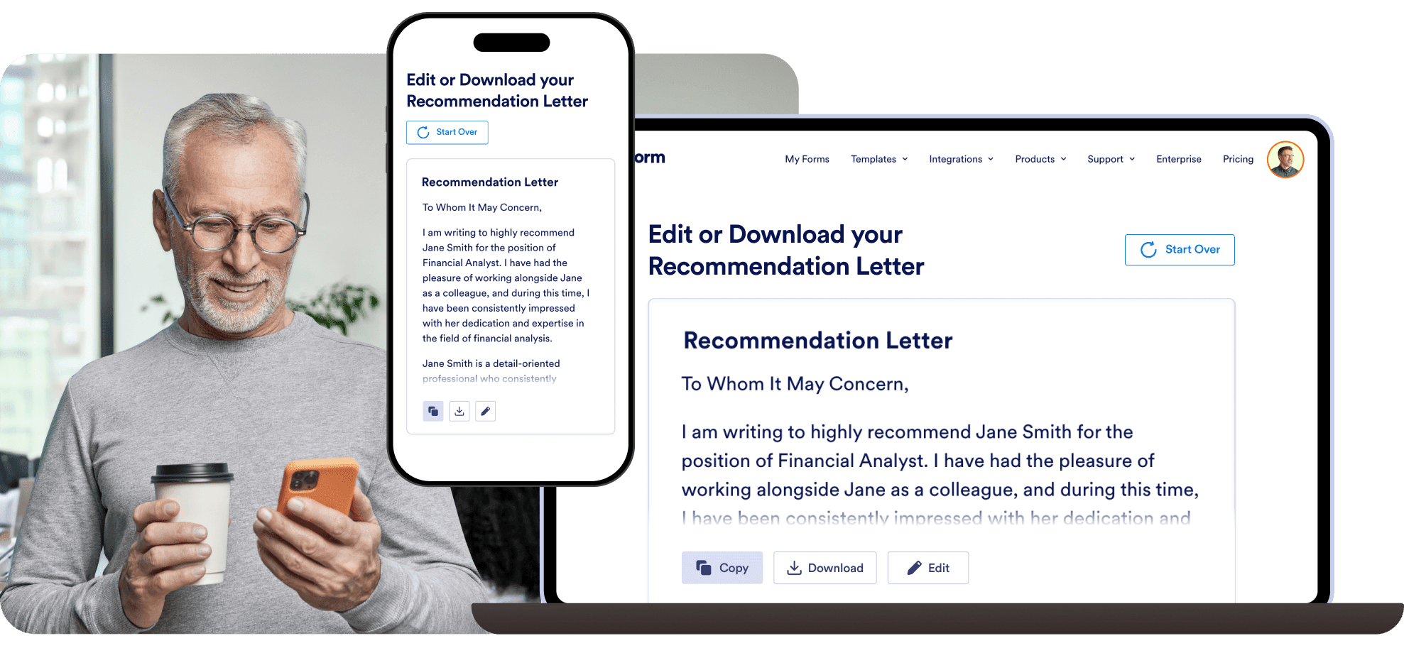 Create letters anywhere